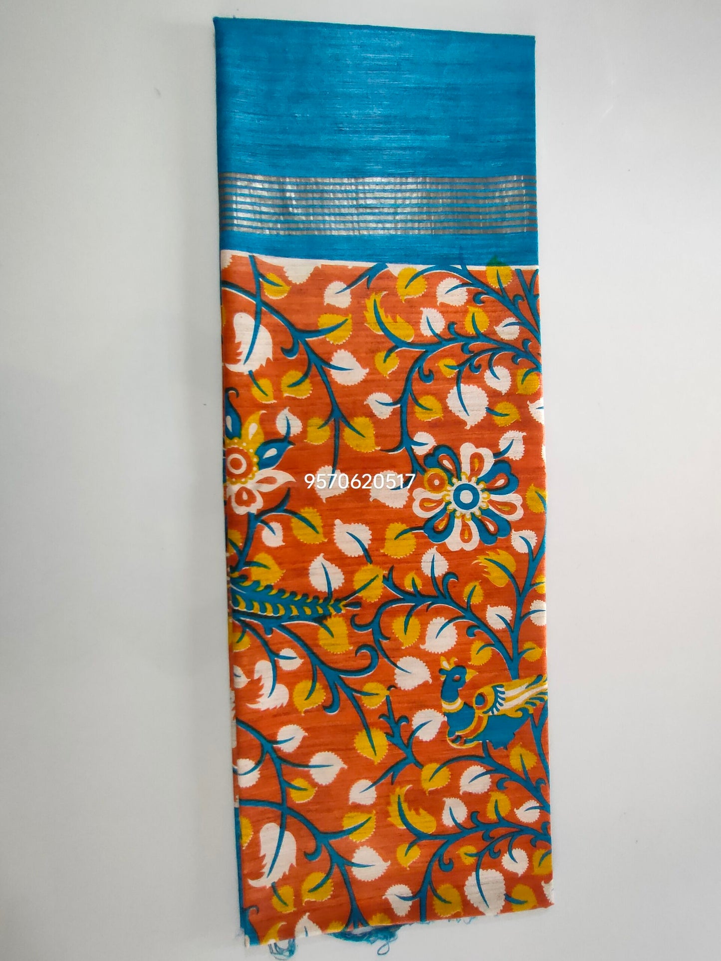 Pure Silk Tussar Ghicha Screen Printed Saree image 3