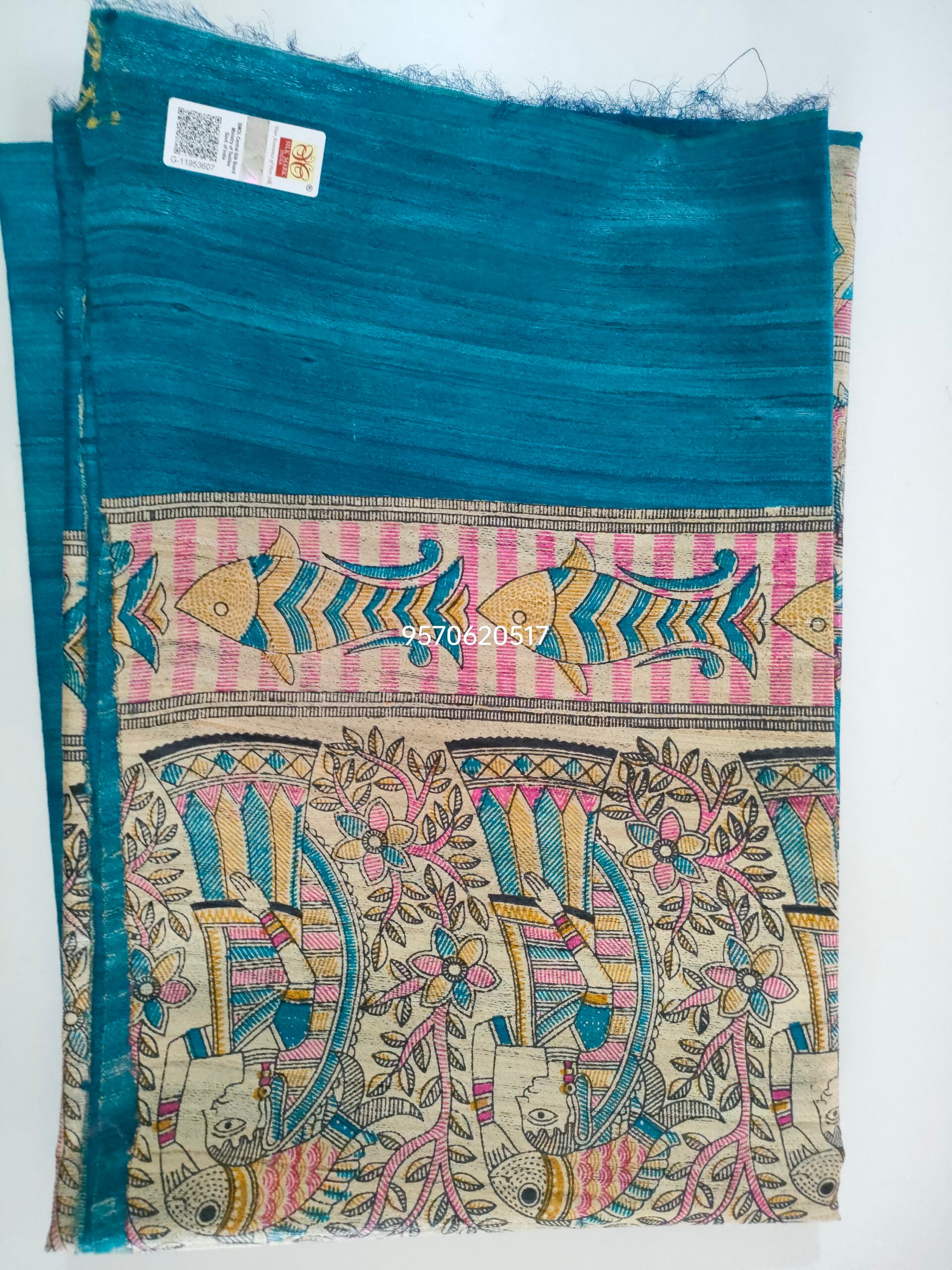 Pure Silk Tussar Ghicha Screen Printed Saree image 2