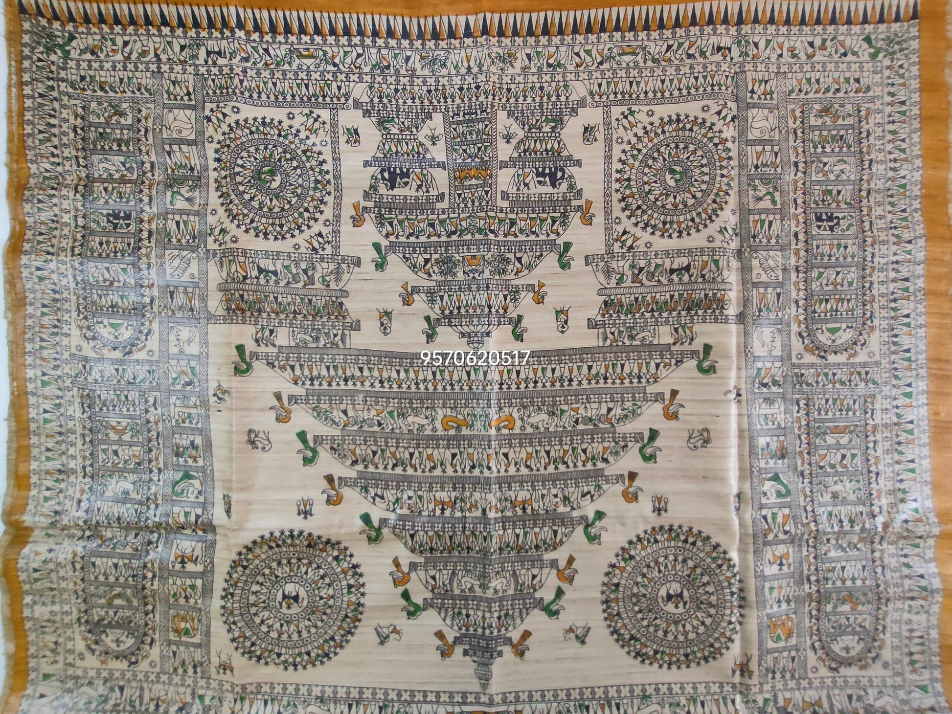 Pure Silk Tussar Ghicha Screen Printed Saree image 5