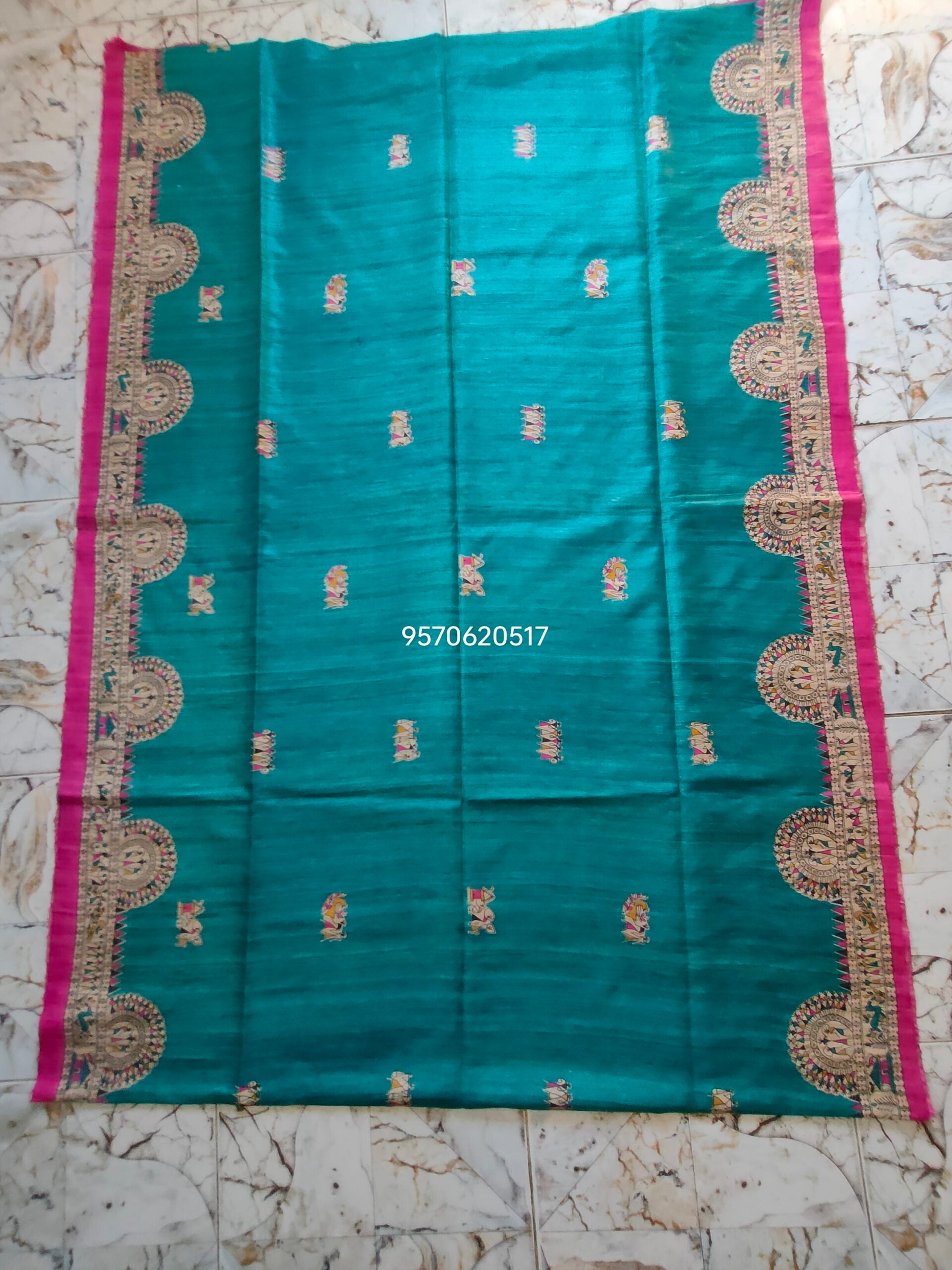 Pure Silk Tussar Ghicha Screen Printed Saree image 8