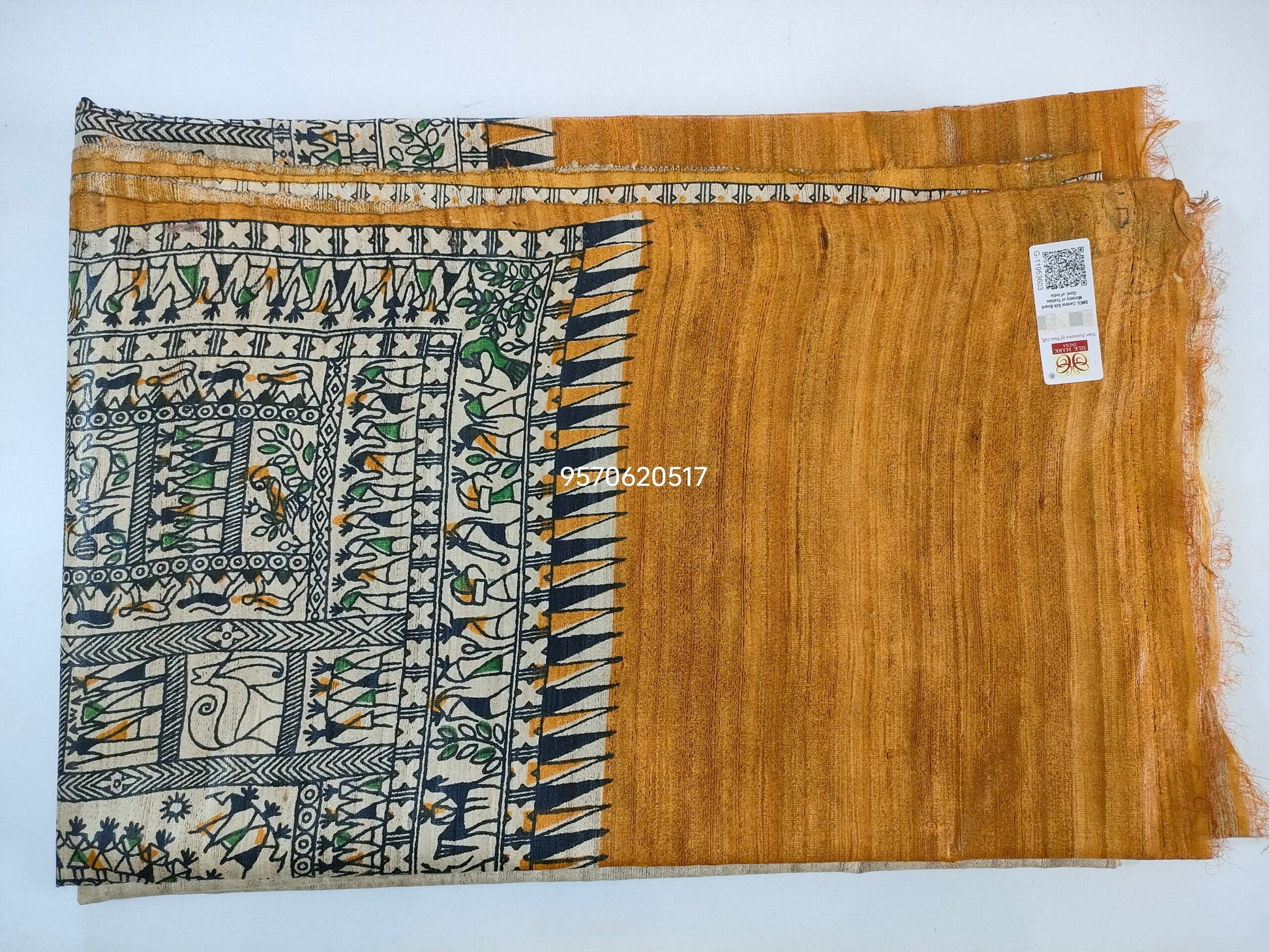 Pure Silk Tussar Ghicha Screen Printed Saree image 1