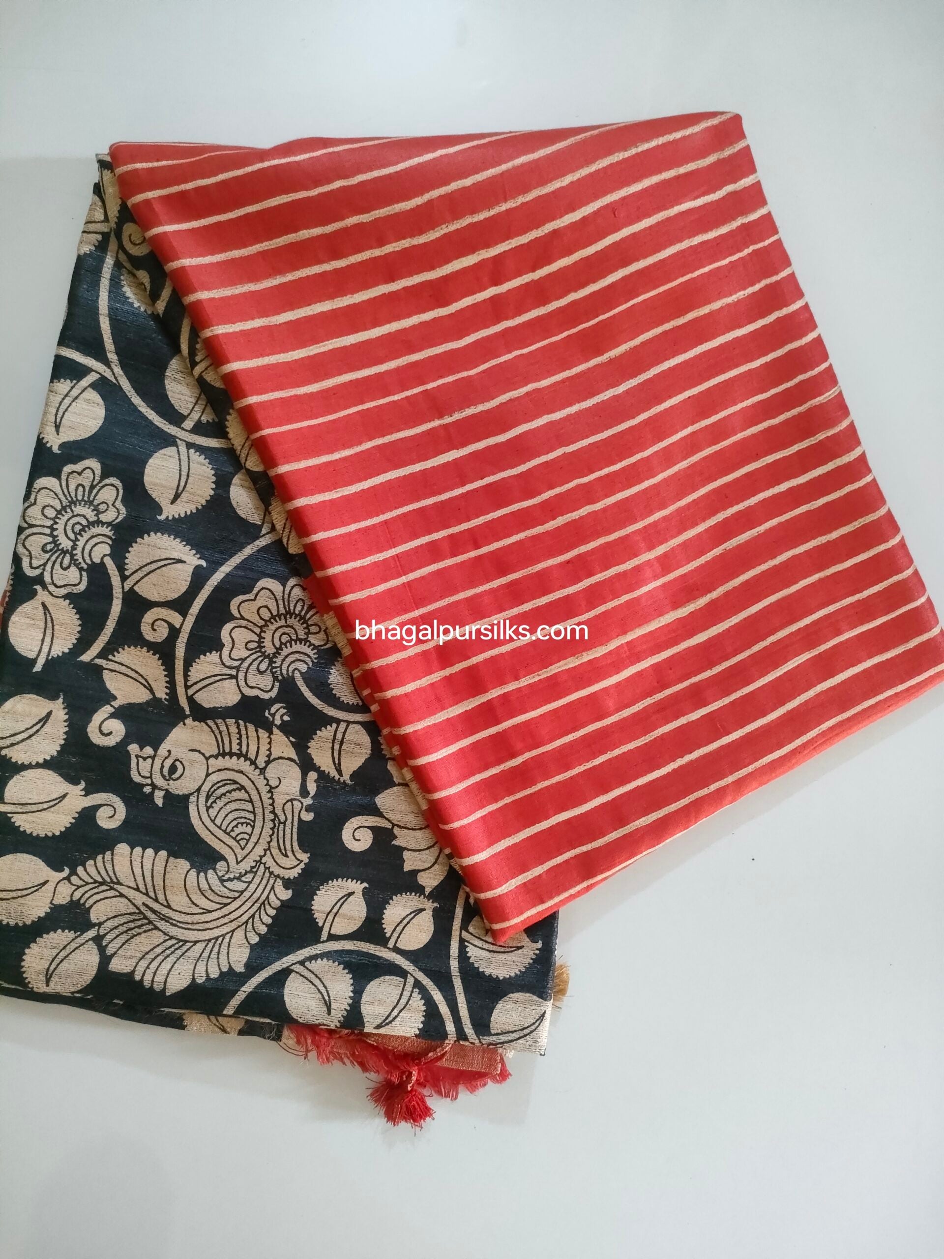 Pure Silk Tussar Ghicha Screen Printed Saree image 4