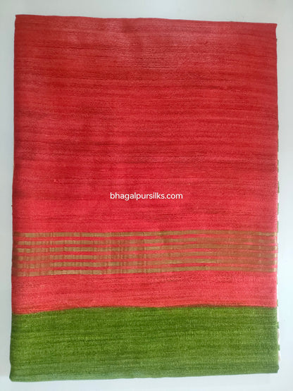 Pure Silk Tussar Ghicha Screen Printed Saree image 4