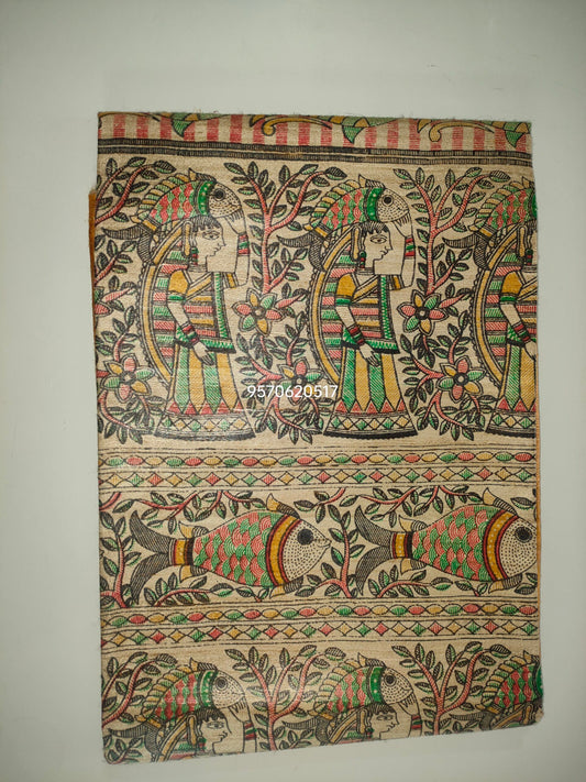 Pure Silk Tussar Ghicha Screen Printed Saree image 1