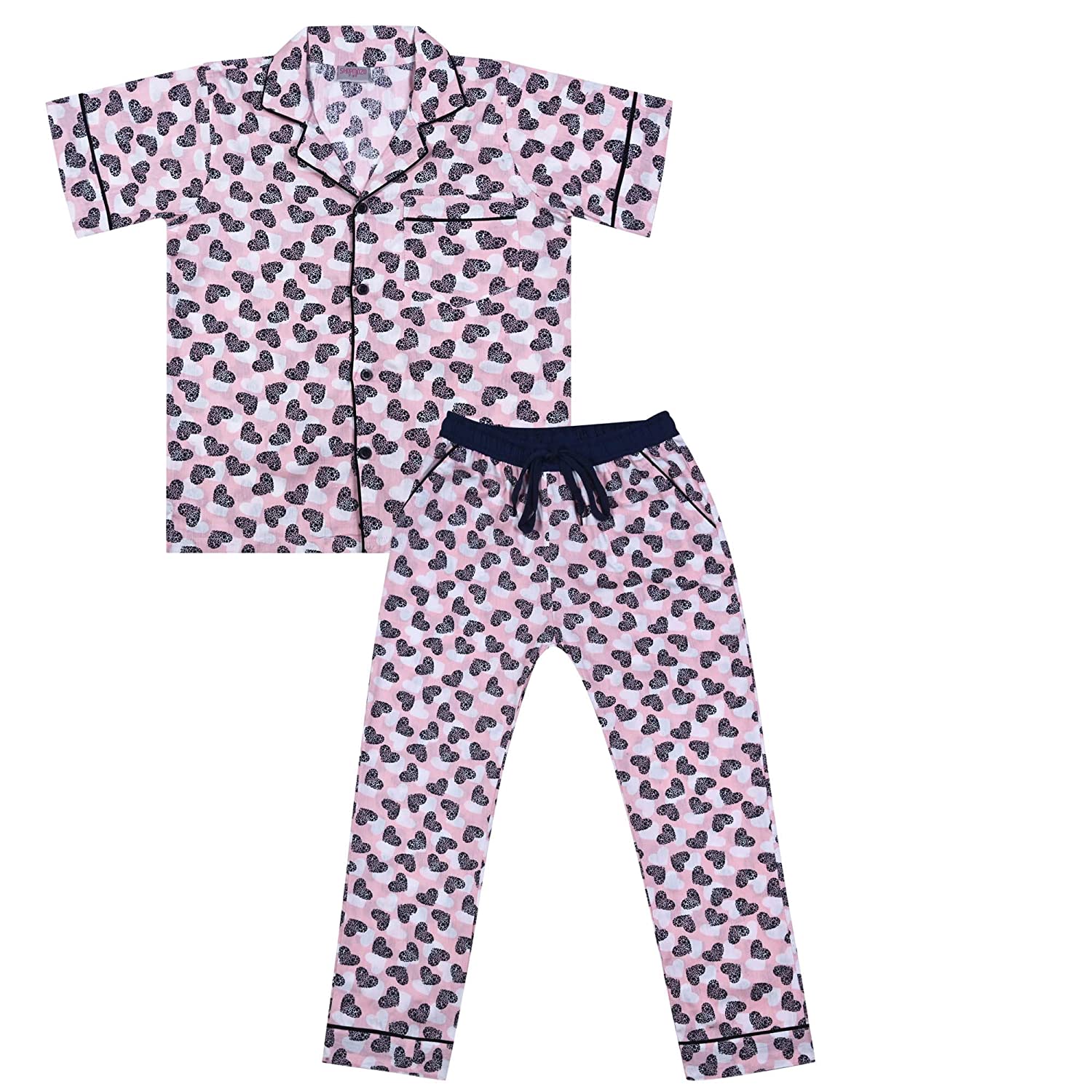Shopmozo 100% Cotton Kids Sleep Wear Pajama Top Night Suit For Boys & Girls  (SM-002050_Parent) - ShopMozo