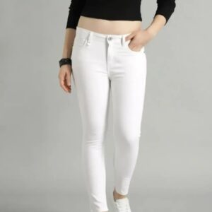 Trendy Slim Fit Jeans for Women White