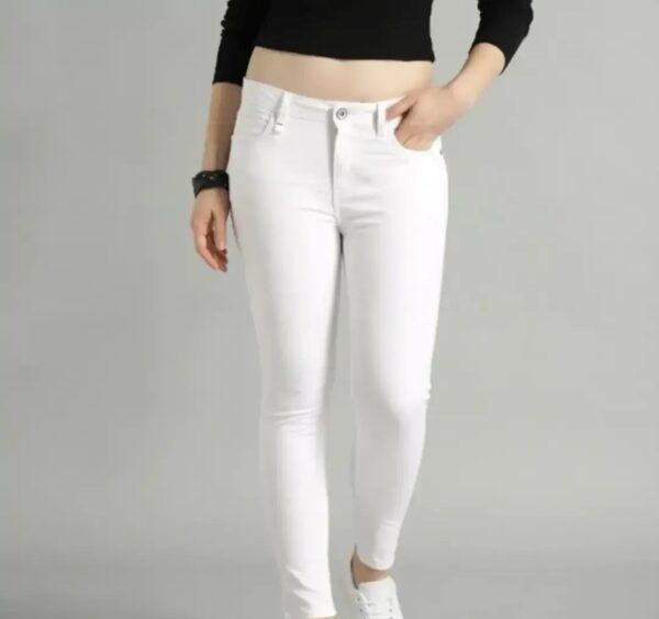 Trendy Slim Fit Jeans for Women White