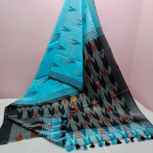 Bhagalpuri Handloom Pure Cotton Ikkat Saree for Women