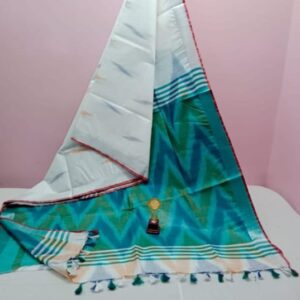 Bhagalpuri Handloom Pure Cotton Ikkat Saree for Women