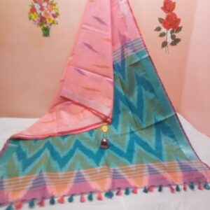 Bhagalpuri Handloom Pure Cotton Ikkat Saree for Women