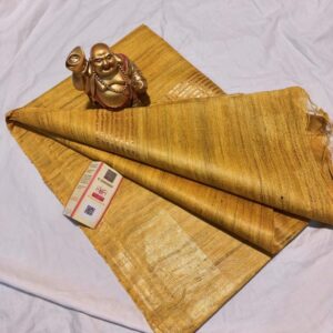 Pure Silk Tussar Ghicha Saree with Woven Zari Border