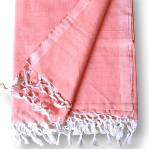 Bhagalpuri Andi Chadar Double Thread 53 X 96 inch Pastel Orange