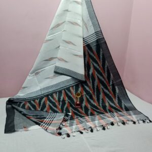 Bhagalpuri Handloom Pure Cotton Ikkat Saree for Women