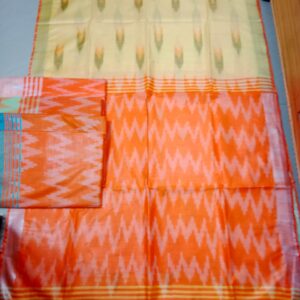 Bhagalpuri Handloom Pure Cotton Ikkat Saree for Women