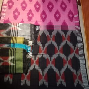 Bhagalpuri Handloom Pure Cotton Ikkat Saree for Women