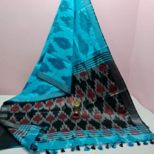 Bhagalpuri Handloom Pure Cotton Ikkat Saree for Women