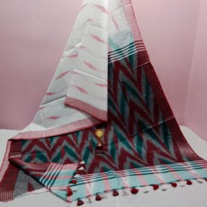 Bhagalpuri Handloom Pure Cotton Ikkat Saree for Women