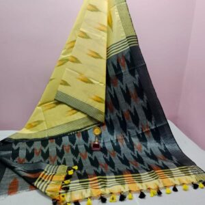 Bhagalpuri Handloom Pure Cotton Ikkat Saree for Women