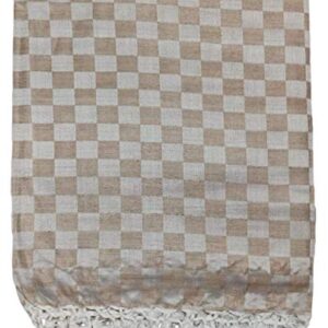 Bhagalpuri Chadar Chekered 52X96 inch Beige