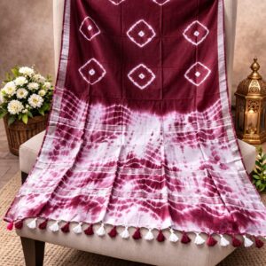 Cotton shibori saree