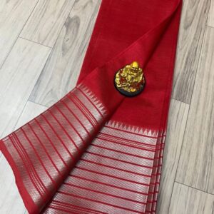 Kota silk silver zari saree