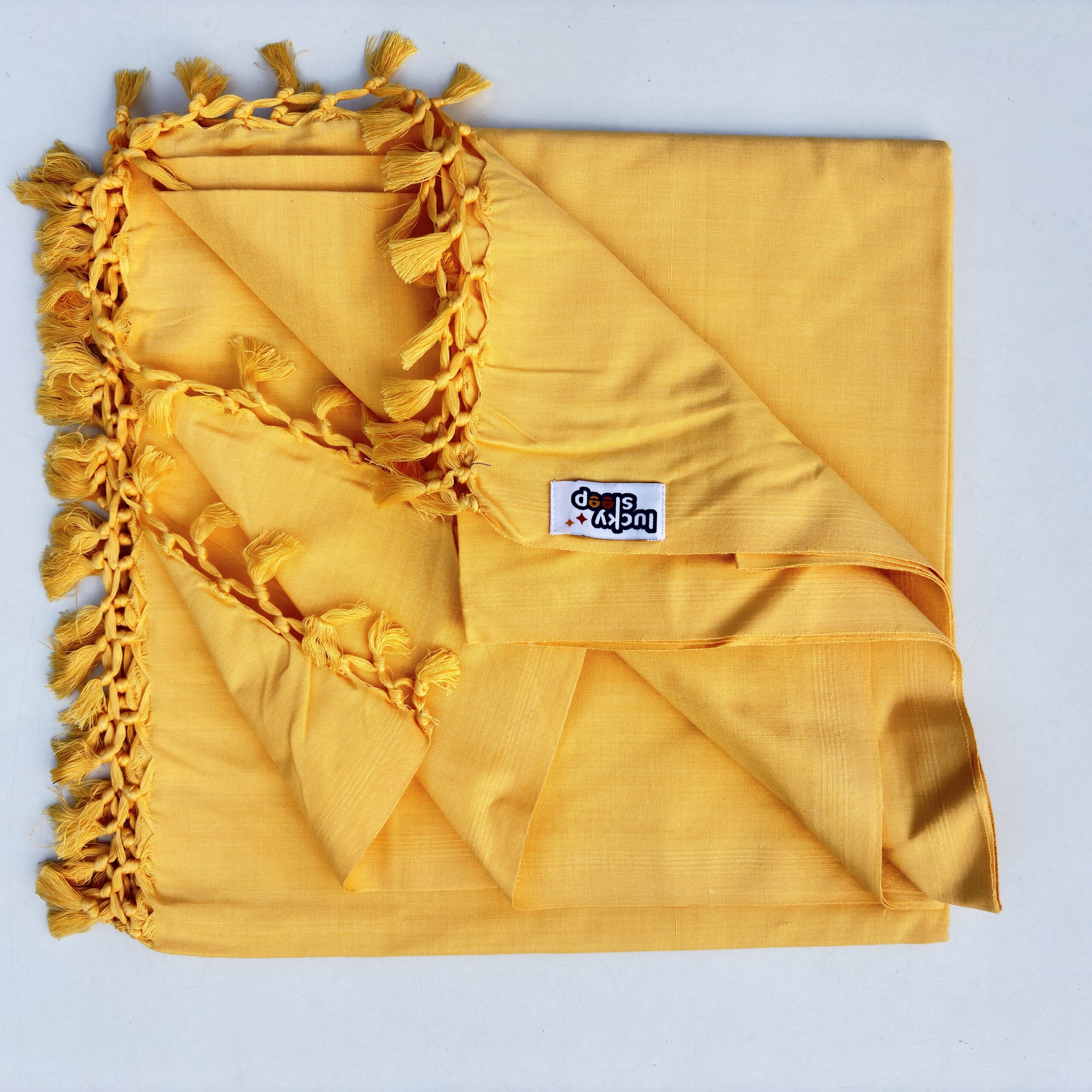 Lucky Sleep® Bhagalpuri Andi Chadar Double Thread 53 X 96 inch Yellow - Image 3