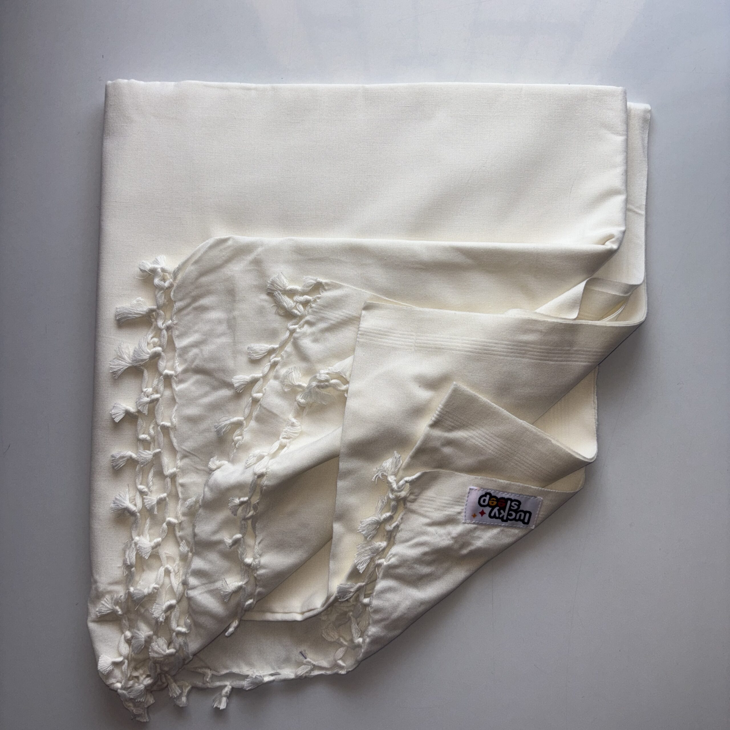 Lucky Sleep Bhagalpuri Andi Dull Chadar Double Thread 54 X 100 inch White - Image 3