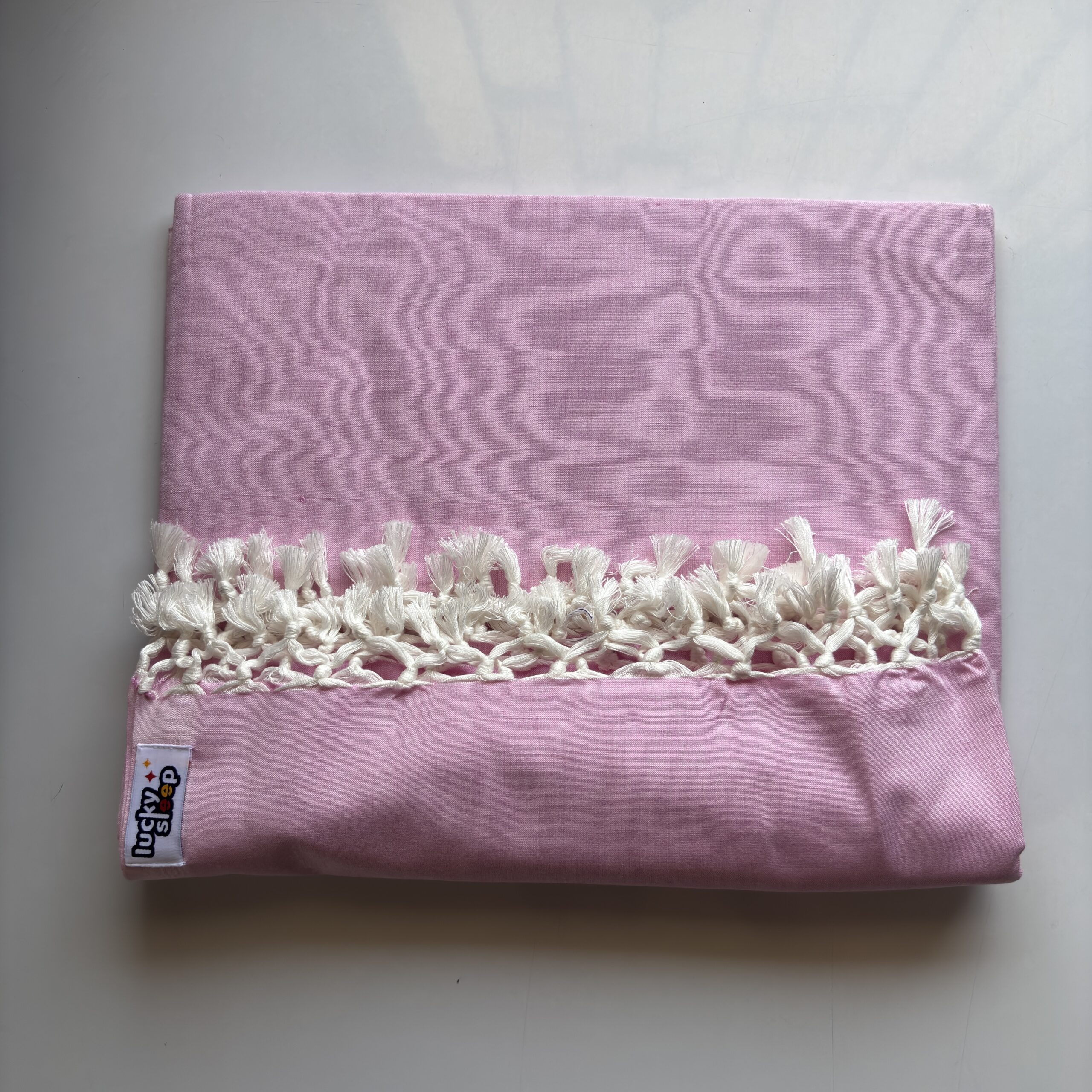 Lucky Sleep Bhagalpuri Andi Dull Chadar Double Thread 54 X 100 inch Pink - Image 3