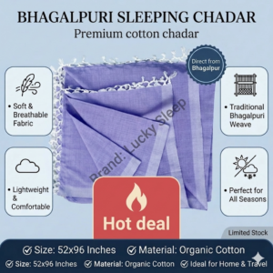 Lucky Sleep Bhagalpuri Andi Chadar Double Thread 53 X 96 inch Purple