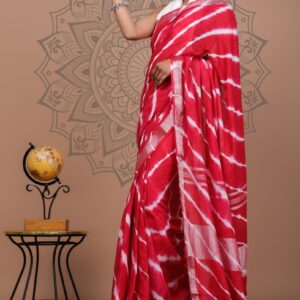 Bhagalpuri Handloom Cotton Shibori Print Saree for Women