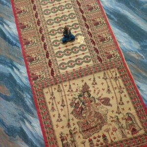 Tussar Ghicha Madhubani HandPainted Full Body Saree