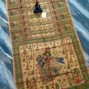 Tussar Ghicha Madhubani HandPainted Full Body Saree