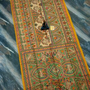 Tussar Ghicha Madhubani HandPainted Full Body Saree