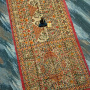 Tussar Ghicha Madhubani HandPainted Full Body Saree