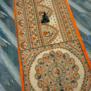 Tussar Ghicha Madhubani HandPainted Full Body Saree