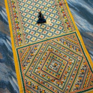 Tussar Ghicha Madhubani HandPainted Full Body Saree