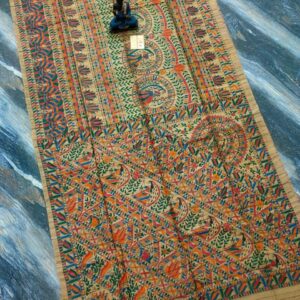 Tussar Ghicha Madhubani HandPainted Full Body Saree