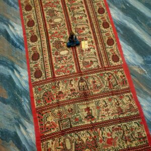 Tussar Ghicha Madhubani HandPainted Full Body Saree