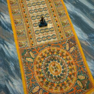 Tussar Ghicha Madhubani HandPainted Full Body Saree