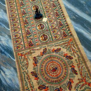 Tussar Ghicha Madhubani HandPainted Full Body Saree
