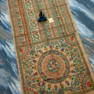 Tussar Ghicha Madhubani HandPainted Full Body Saree