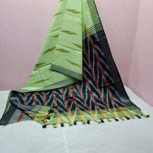 Bhagalpuri Handloom Pure Cotton Ikkat Saree for Women