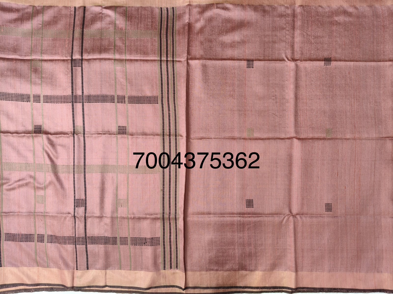 Handloom Woven Pure Dupion Silk Saree - Image 2