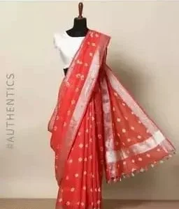 Bhagalpuri Cotton Slub Shibori Saree With Running Blouse