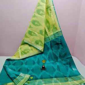 Bhagalpuri Handloom Pure Cotton Ikkat Saree for Women