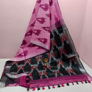 Bhagalpuri Handloom Pure Cotton Ikkat Saree for Women