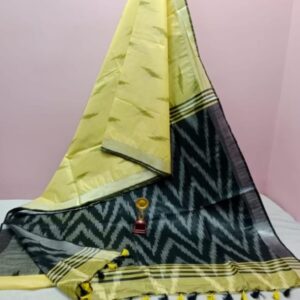 Bhagalpuri Handloom Pure Cotton Ikkat Saree for Women