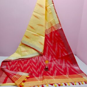 Bhagalpuri Handloom Pure Cotton Ikkat Saree for Women