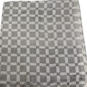 Bhagalpuri Silky Soft Chadar Large Checked 52x96 inch Grey
