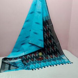 Bhagalpuri Handloom Pure Cotton Ikkat Saree for Women